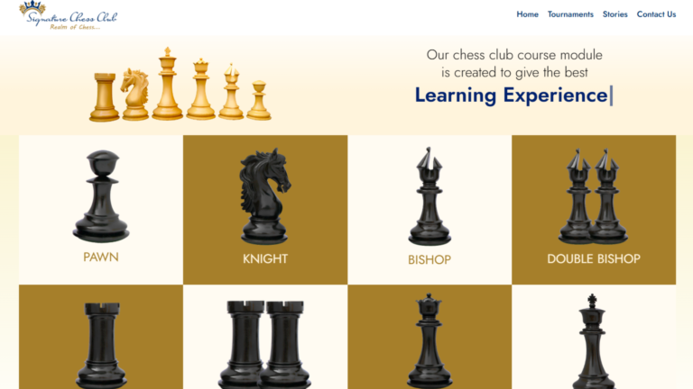 Signature Chess Club Design by Blue Bridge DMS